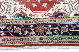 Rusty Red Geometric 12X18 Heriz Serapi Oriental Rug