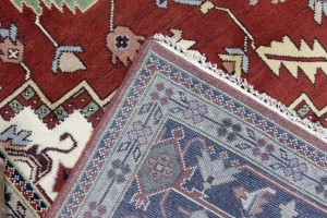 Rusty Red Geometric 12X18 Heriz Serapi Oriental Rug