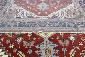 Rusty Red Geometric 12X18 Heriz Serapi Oriental Rug