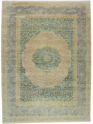Green Geometric 10X14 Mamluk Oriental Rug