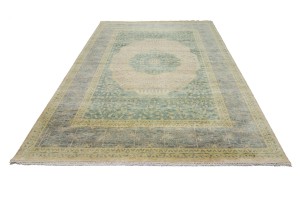 Green Geometric 10X14 Mamluk Oriental Rug