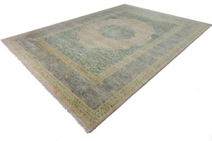 Green Geometric 10X14 Mamluk Oriental Rug