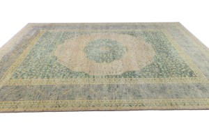 Green Geometric 10X14 Mamluk Oriental Rug