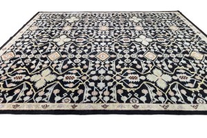 Black Floral 12X15 Chobi Oriental Rug