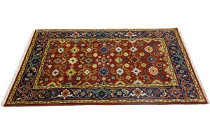 Rusty Red Floral 4X6 Indo-Mahal Oriental Rug