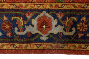Orange-red Floral 4X6 Indo-Mahal Oriental Rug