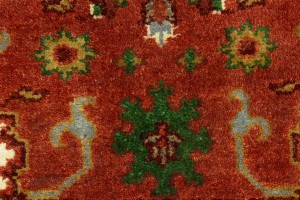 Orange-red Floral 4X6 Indo-Mahal Oriental Rug