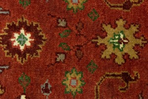 Orange-red Floral 4X6 Indo-Mahal Oriental Rug