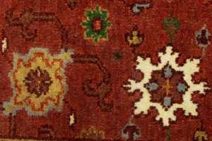 Orange-red Floral 4X6 Indo-Mahal Oriental Rug