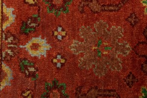 Orange-red Floral 4X6 Indo-Mahal Oriental Rug