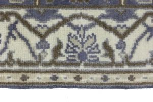 Purple Gray Floral 4X6 Oushak Oriental Rug