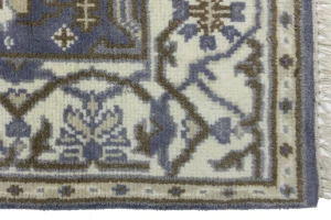 Purple Gray Floral 4X6 Oushak Oriental Rug