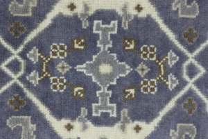 Purple Gray Floral 4X6 Oushak Oriental Rug