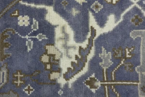 Purple Gray Floral 4X6 Oushak Oriental Rug