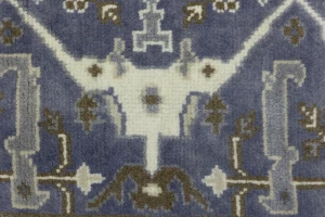 Purple Gray Floral 4X6 Oushak Oriental Rug