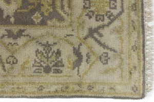 Taupe Floral 4X6 Oushak Oriental Rug