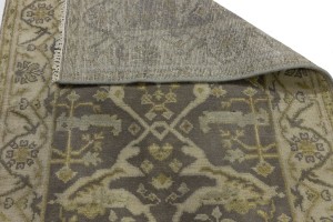 Taupe Floral 4X6 Oushak Oriental Rug