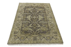 Taupe Floral 4X6 Oushak Oriental Rug