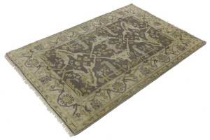 Taupe Floral 4X6 Oushak Oriental Rug