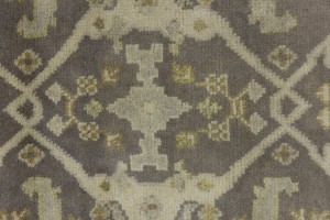 Taupe Floral 4X6 Oushak Oriental Rug