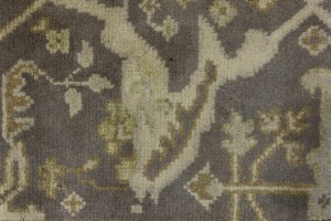 Taupe Floral 4X6 Oushak Oriental Rug