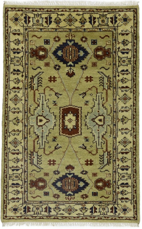 Gold Tribal 3X5 Heriz Serapi Oriental Rug