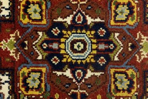 Cream Floral 3X5 Heriz Serapi Oriental Rug