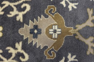 Gray Floral 12X18 Oushak Chobi Oriental Rug