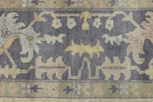 Beige Taupe Floral 10X14 Oushak Chobi Oriental Rug
