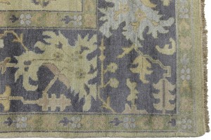 Beige Taupe Floral 10X14 Oushak Chobi Oriental Rug