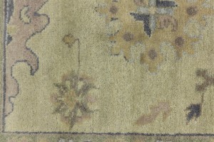 Beige Taupe Floral 10X14 Oushak Chobi Oriental Rug