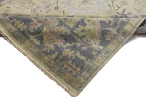 Beige Taupe Floral 10X14 Oushak Chobi Oriental Rug