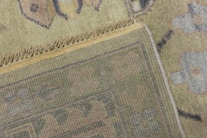 Beige Taupe Floral 10X14 Oushak Chobi Oriental Rug