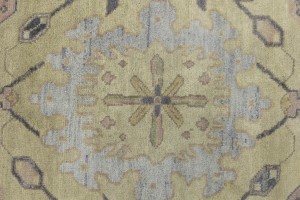 Beige Taupe Floral 10X14 Oushak Chobi Oriental Rug