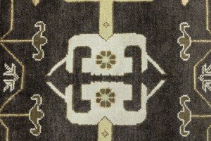 Cocoa Brown Floral 12X18 Oushak Chobi Oriental Rug