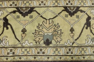 Cocoa Brown Floral 12X18 Oushak Chobi Oriental Rug