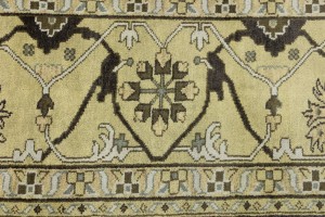 Cocoa Brown Floral 12X18 Oushak Chobi Oriental Rug