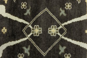 Cocoa Brown Floral 12X18 Oushak Chobi Oriental Rug