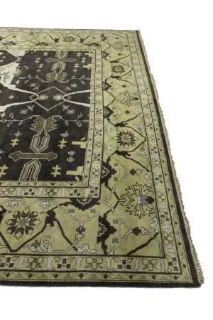 Cocoa Brown Floral 12X18 Oushak Chobi Oriental Rug