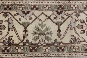 Greige Floral 12X18 Oushak Oriental Rug