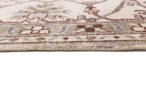 Greige Floral 12X18 Oushak Oriental Rug
