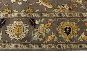Brown Floral 10X14 Chobi Serapi Oriental Rug