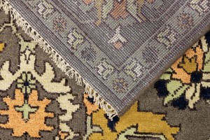Brown Floral 10X14 Chobi Serapi Oriental Rug