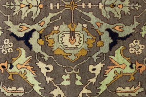 Brown Floral 10X14 Chobi Serapi Oriental Rug