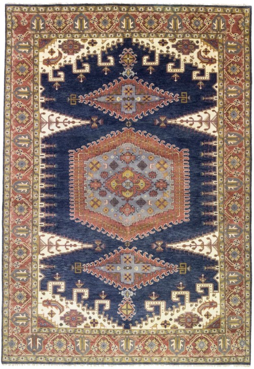 Navy Tribal 10X14 Indo-Viss Oriental Rug