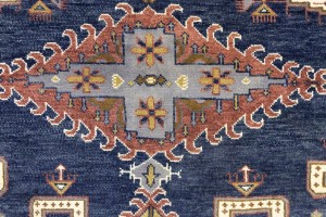 Navy Tribal 10X14 Indo-Viss Oriental Rug