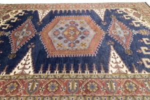 Navy Tribal 10X14 Indo-Viss Oriental Rug