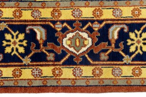 Rust Orange Floral 10X14 Heriz Serapi Oriental Rug
