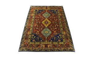 Rust Tribal 4X6 Indo-Yalameh Oriental Rug
