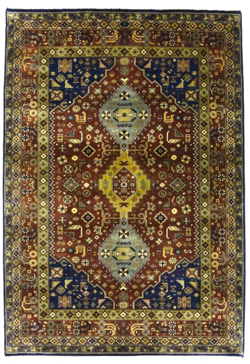 Rust Tribal 4X6 Indo-Yalameh Oriental Rug